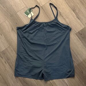 HALARA Deep Blue Sleeveless Short Romper